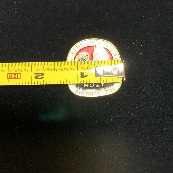 Vintage Lions Hong Kong 1955 commemoration travel pin - Picture 3 of 3